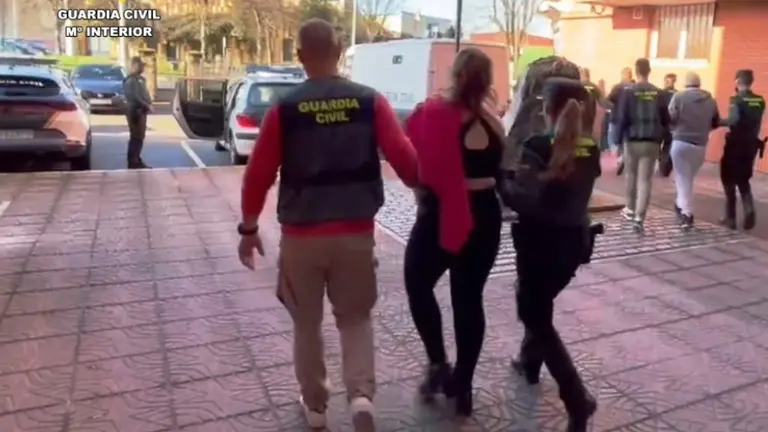 Detenidos por la Guardia Civil en la operación 'Gadus'.