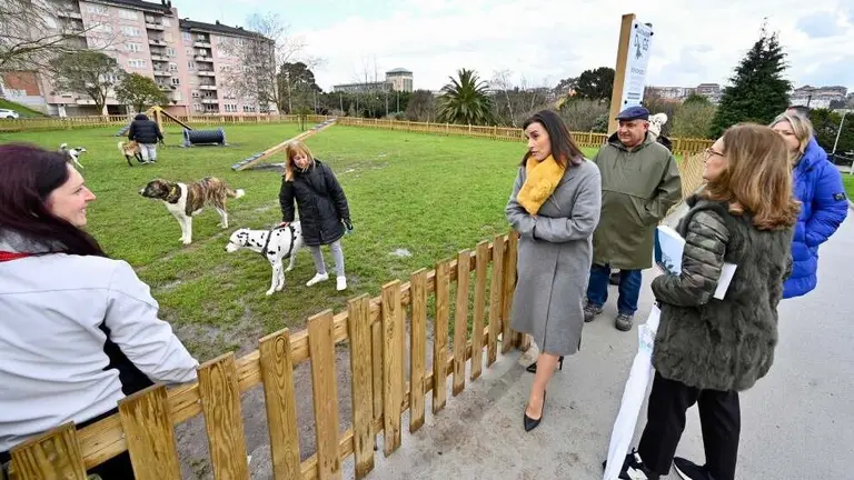Visita al nuevo parque canino en Santander.