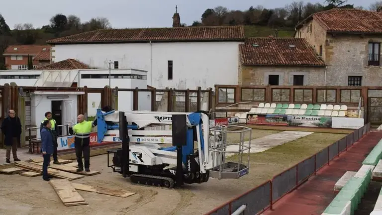 Obras de reforma integral de la bolera.