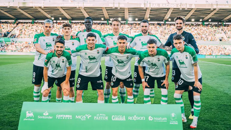 Alineación del Racing de Santander.