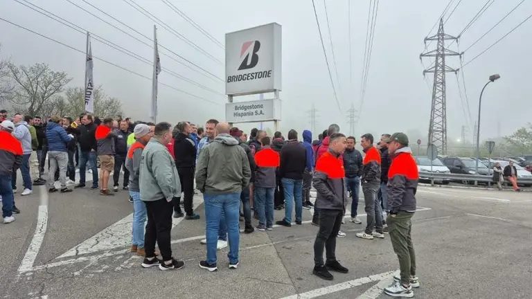 Huelga de la plantilla de Bridgestone.