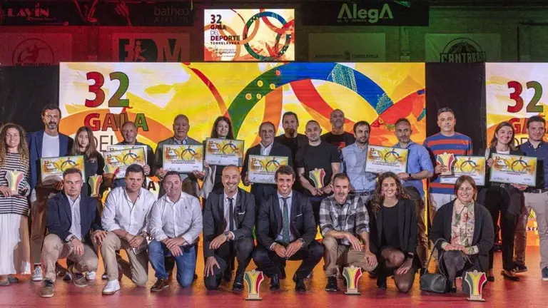 Deportistas premiados en la gala del Deporte de Torrelavega.