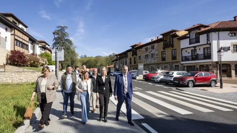 Inauguración de las obras en Santillana del Mar.