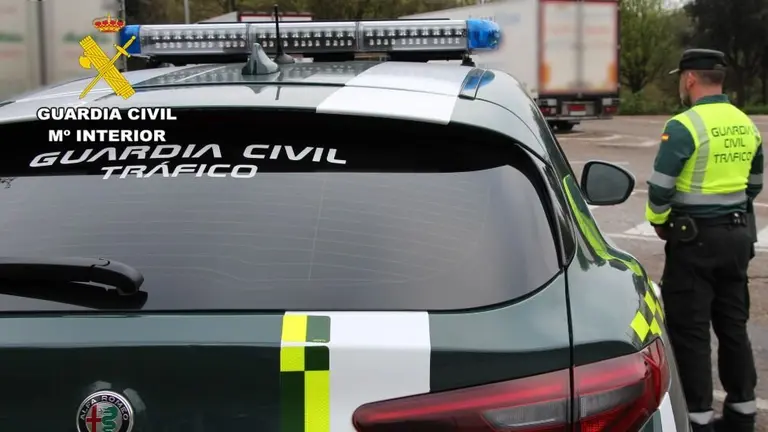 Control de tráfico de la Guardia Civil.