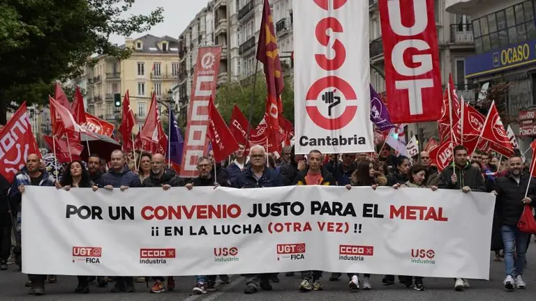 Manifestaci&oacute;n del metal en Santander.