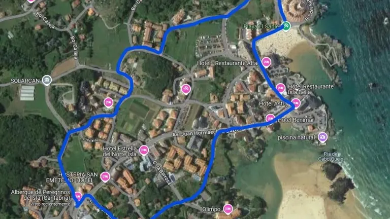 Zona delimitada en Quejo.