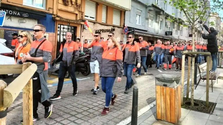 Manifestaci&oacute;n de los trabajadores de Bridgstone.