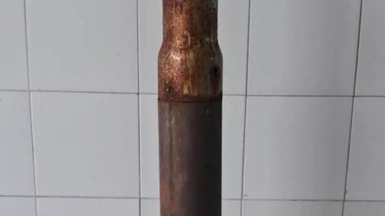 Proyectil encontrado en Pe&ntilde;acastillo.