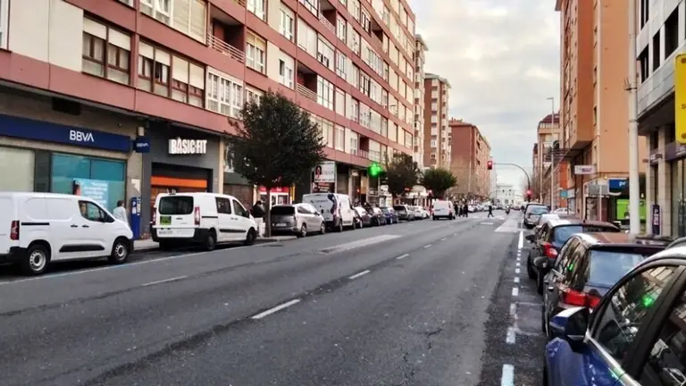 Zona de aparcamiento en Santander. R.A.