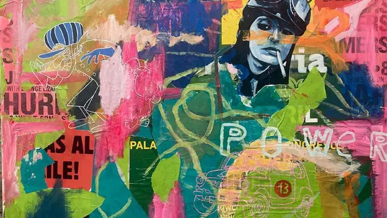 Obra en la muestra de V&iacute;ctor Cuerno.