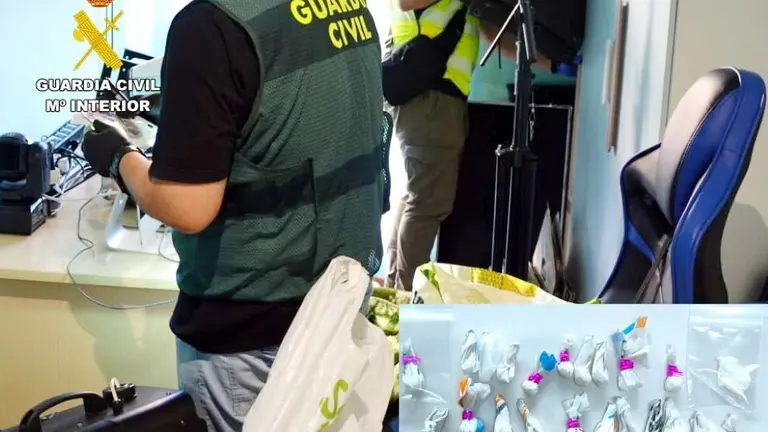 Detención e intervención de cocaína.