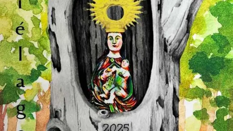 Cartel ganador de las fiestas de la Virgen de Valencia en Pi&eacute;lagos.