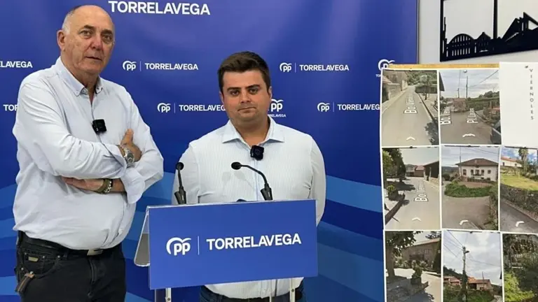 Representantes del PP en la rueda de prensa.