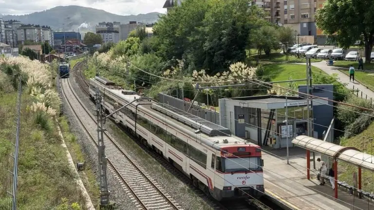 Vías del tren entre Muriedas-Maliaño.