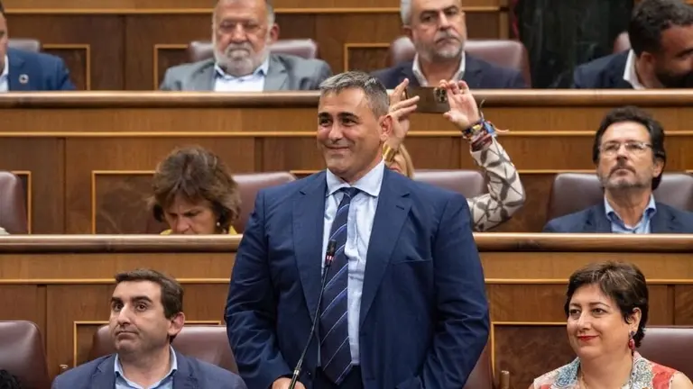 Antuñano en la toma de posesión.