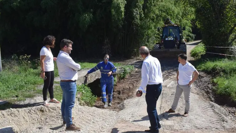 Obras de mejora de la red de agua.