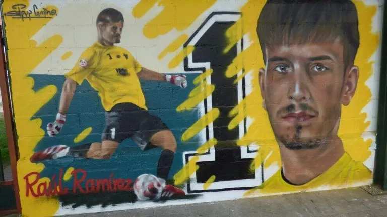 Mural homenaje a Ra&uacute;l Ram&iacute;rez. R.A: