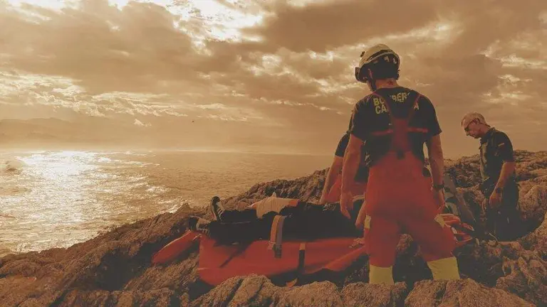 Un momento del rescate de hoy.