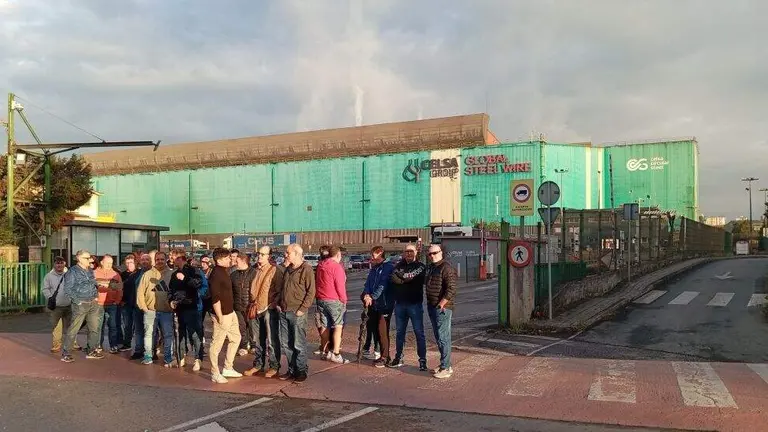 Un instante de la huelga de los trabajadores.