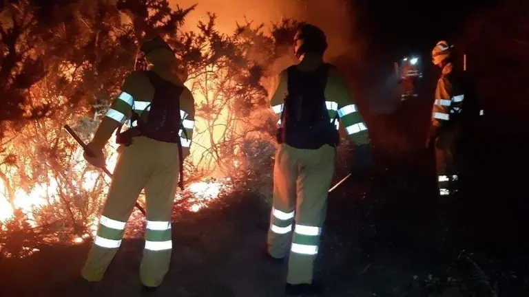 Incendio forestal en Cantabria.