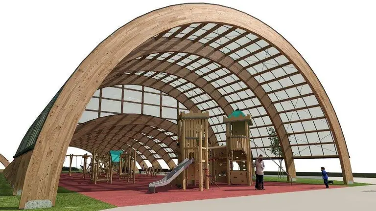 Zona de ocio en el parque de Las Llamas.