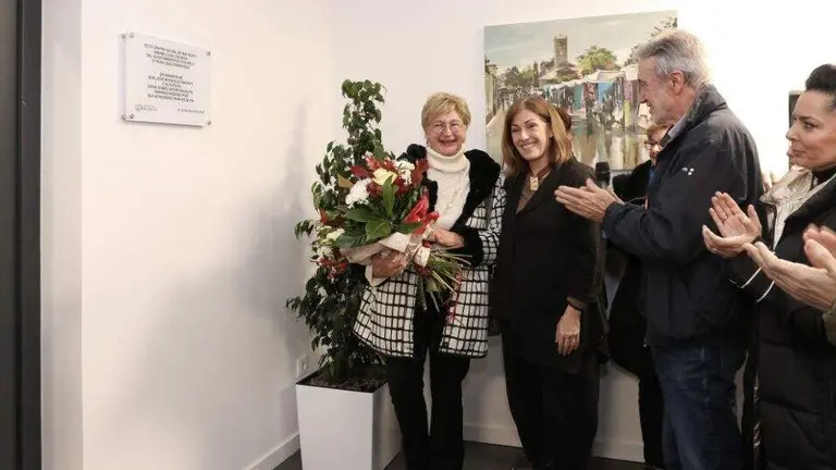 Un momento de la inauguración del centro cívico de Polanco.