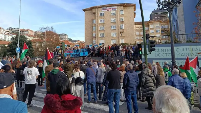Un momento de la protesta en Puertochico.