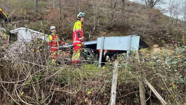 Lugar del accidente en Los Tojos.