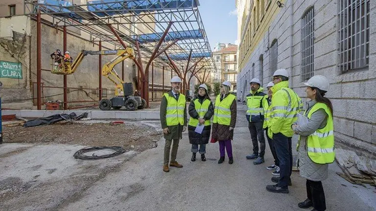 Visita a las obras del instituto Santa Clara, en Santander.