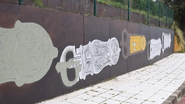 Mural por el 20 aniversario de la cueva de Los Visigodos.