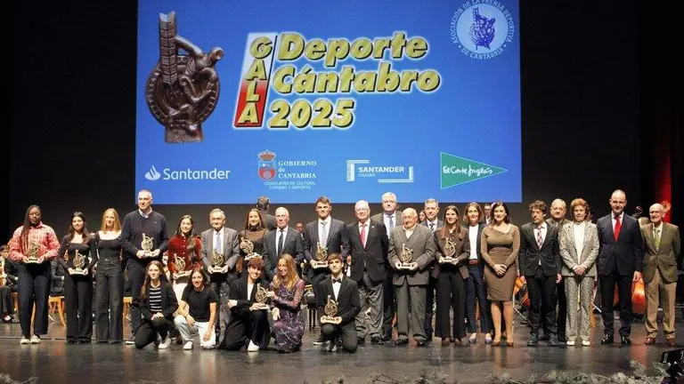Fotograf&iacute;a de familia en la Gala del Deporte.