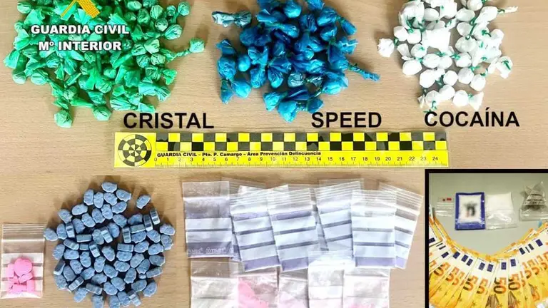 Droga incautada en Laredo y Camargo.