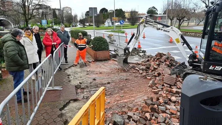 Visita a las obras del paso elevado.