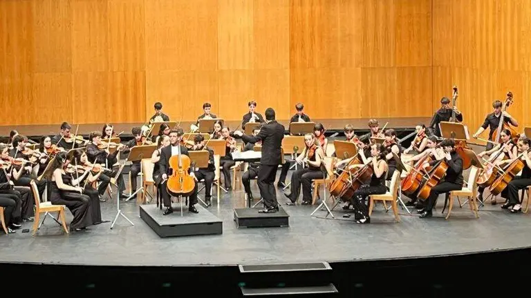 Integrantes de la Joscan en un concierto.