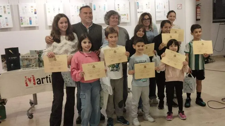 Premiados en el Concurso de Marcap&aacute;ginas de Santo&ntilde;a. R.A.