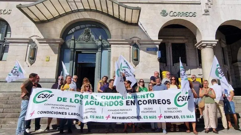 Concentraci&oacute;n de Correos en Santander.