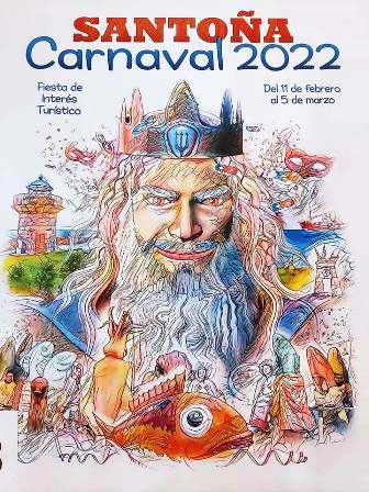 Cartel anunciador del Carnaval de Santoña 2022.