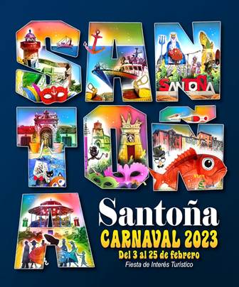 Imagen del Cartel anunciador del Carnaval de Santoña de 2023.