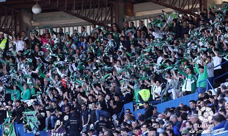 Los aficionados desplazados a Zaragoza.