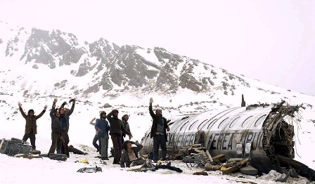 El avión estrellado tras el accidente.