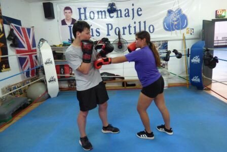Un momento del entrenamiento en las instalaciones del IDM. R.A.