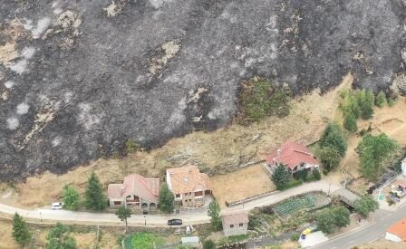 Zona afectada por el fuego.