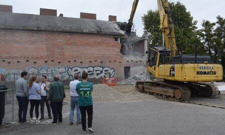 Trabajos de demolición.