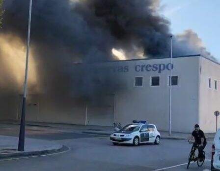 La Guardia Civil en el polígono.