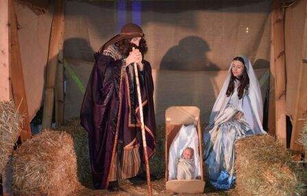 Belén viviente en Quijano.