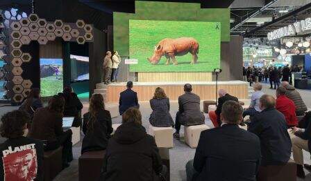 Proyección sobre el Parque de la Naturaleza de Cabárceno.