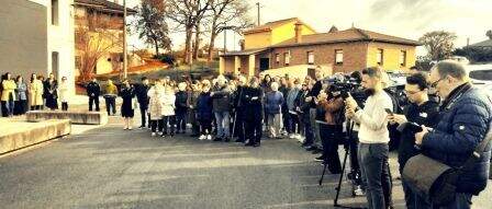 Medios de comunicación en el acto. R.A.