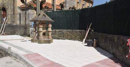 Mejora de las aceras en Mortera.