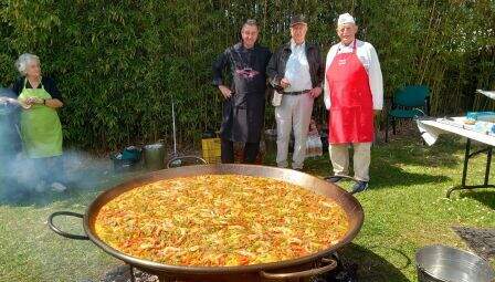 Preparación de la paella.