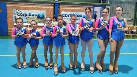 Patinadoras del Club de Argoños.